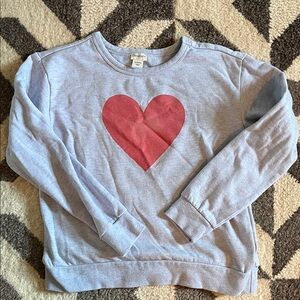Crewcuts Grayish Blue Sweatshirt with Red Heart